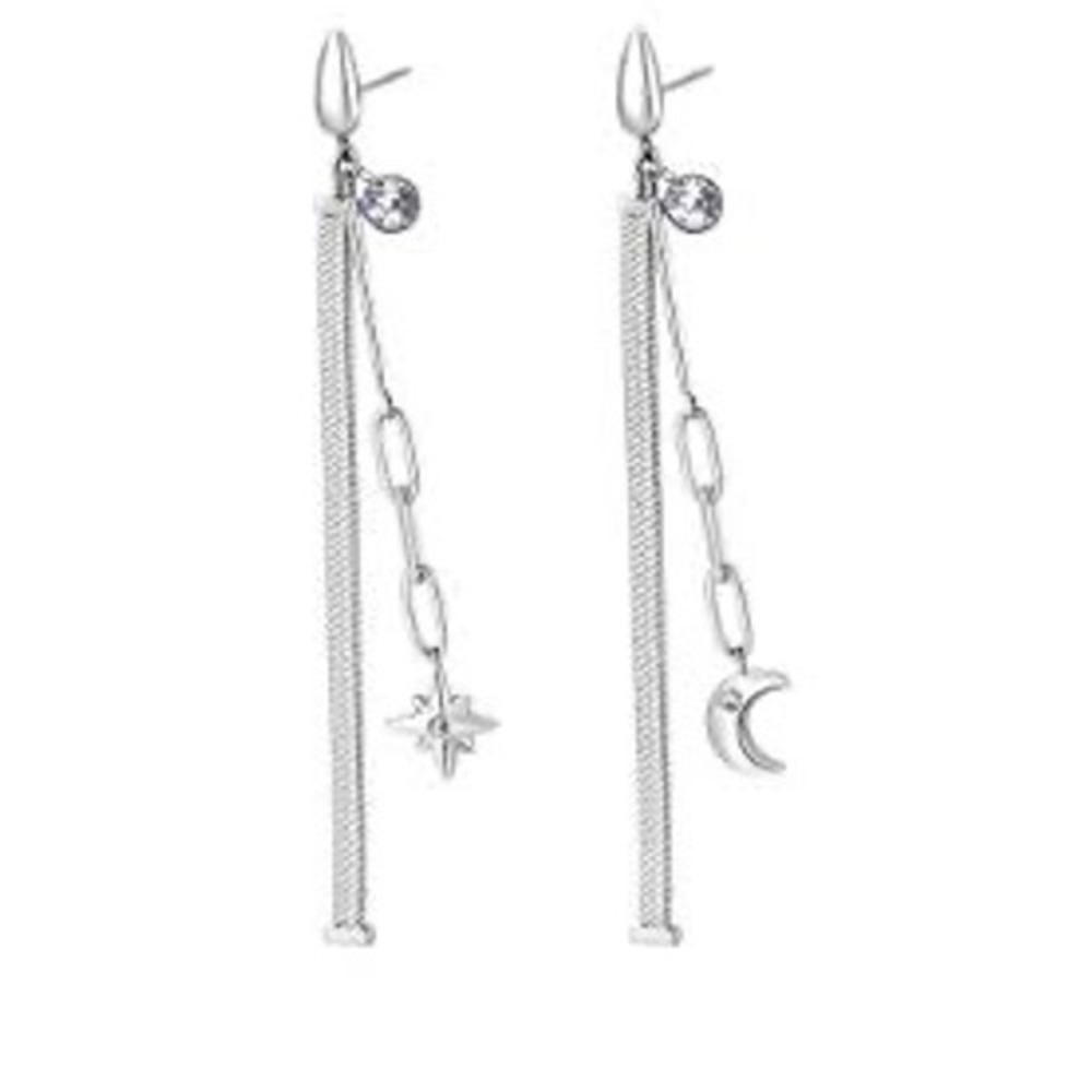 Brosway silver moon &‎ star dangling earrings new in package